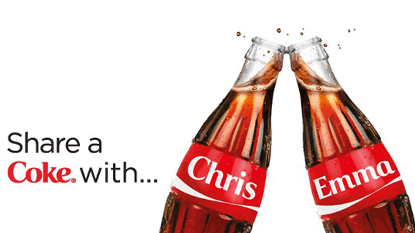 Personalised marketing Coke